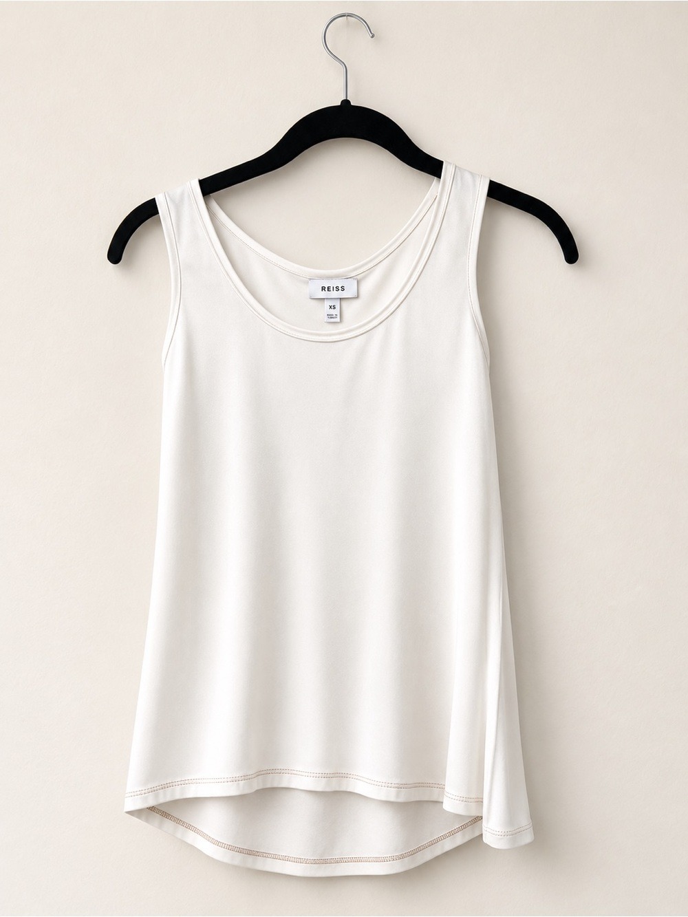 Reiss Riley Ivory Silk Blend Sleeveless Tank Top XS Luxury Minimalist - Picture 3 of 9
